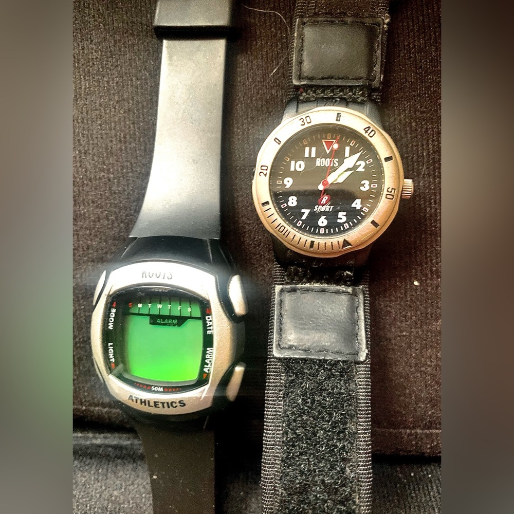 Roots Athletics Silicone Band Sports & Roots Quartz Fabric Strap Watches